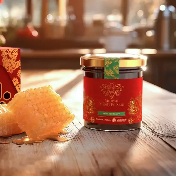 SUROWY MIÓD SPADZIOWY - ZE SPADZI IGLASTEJ - 400g